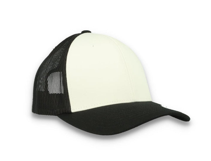 Black/White Trucker Cap White Front/Black Mesh Retro - Yupoong 6606CF - LOKK