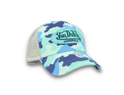 Von Dutch Trucker Cap Austin Cotton Twill Blue Camo