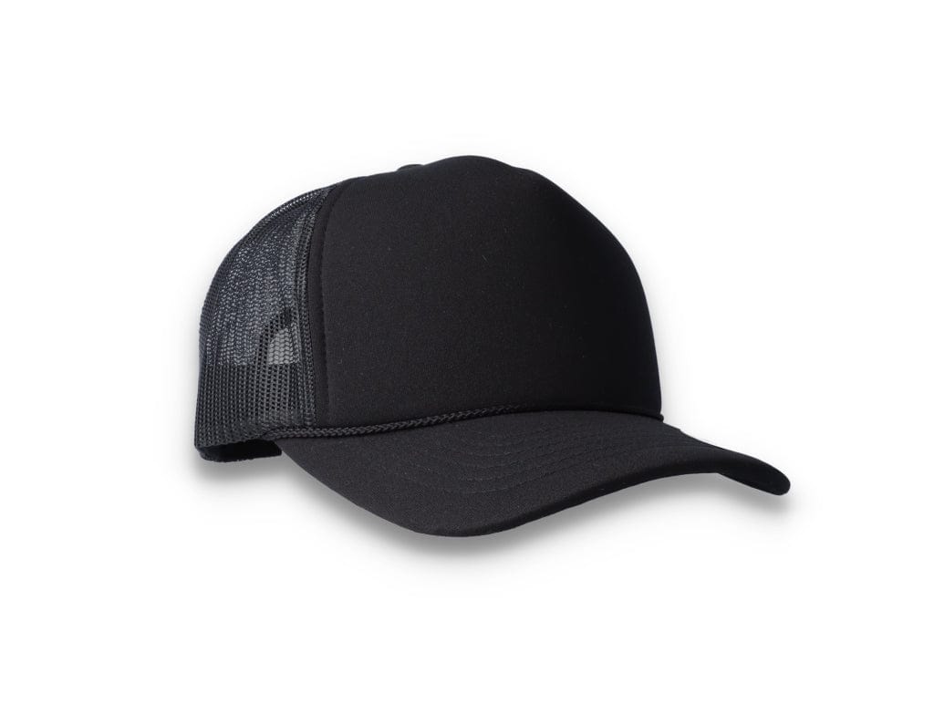 Black Trucker Cap Foam Curved Visor 6005FC - Yupoong - LOKK