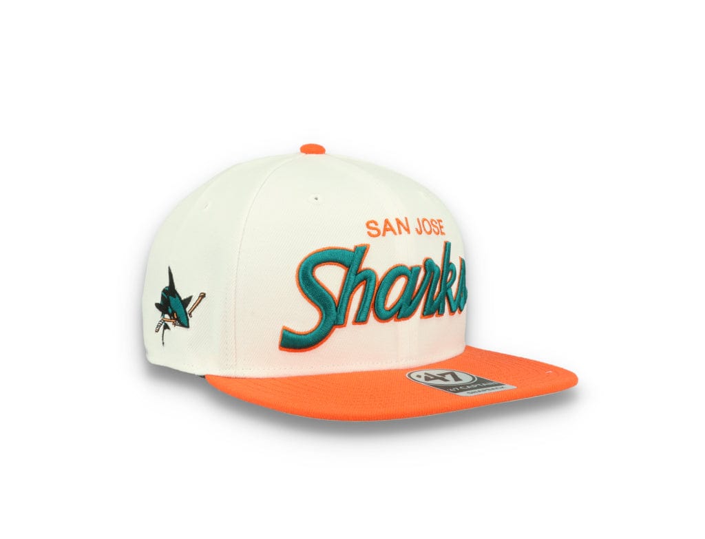 San Jose Sharks NHL Script Side Two Tone 47 Captain White - LOKK
