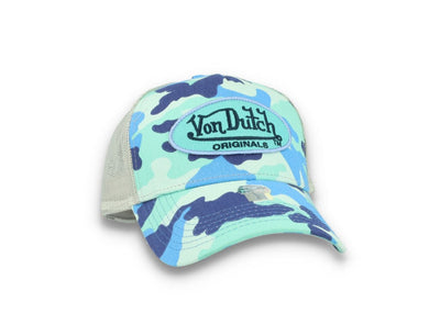 Von Dutch Trucker Cap Austin Cotton Twill Blue Camo