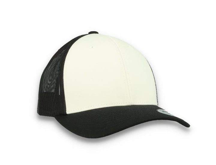 Black/White Trucker Cap White Front/Black Mesh Retro - Yupoong 6606CF - LOKK