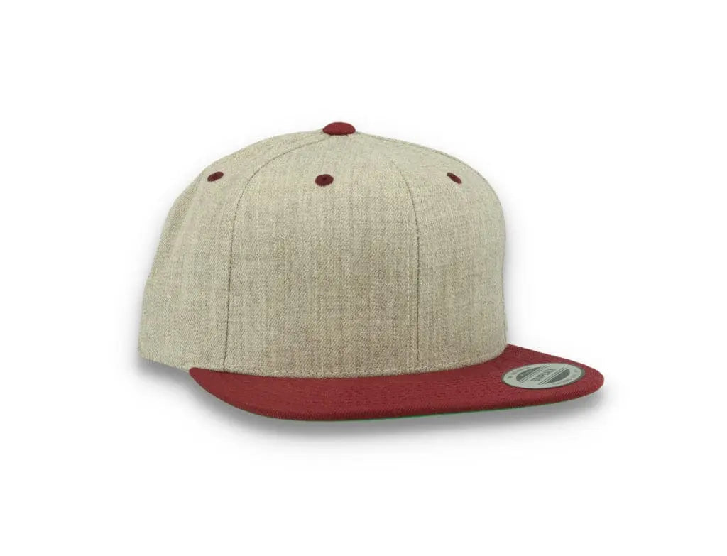 Yupoong Classic Snapback 6089MT Heather Grey/Maroon - LOKK