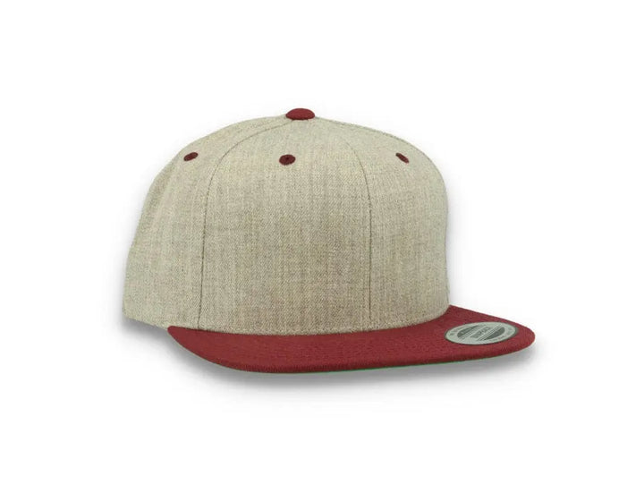 Yupoong Classic Snapback 6089MT Heather Grey/Maroon - LOKK