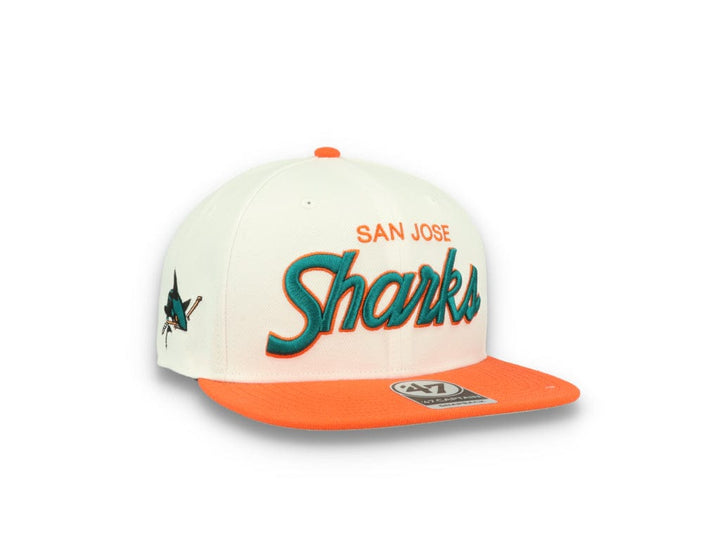 San Jose Sharks NHL Script Side Two Tone 47 Captain White - LOKK