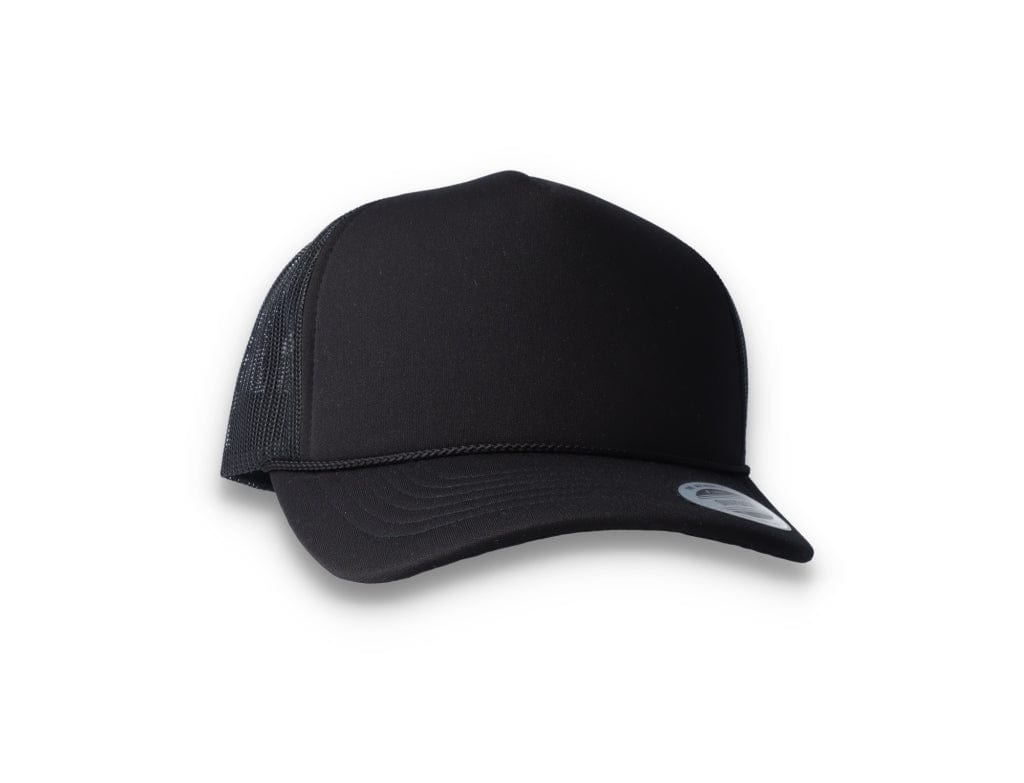 Black Trucker Cap Foam Curved Visor 6005FC - Yupoong - LOKK