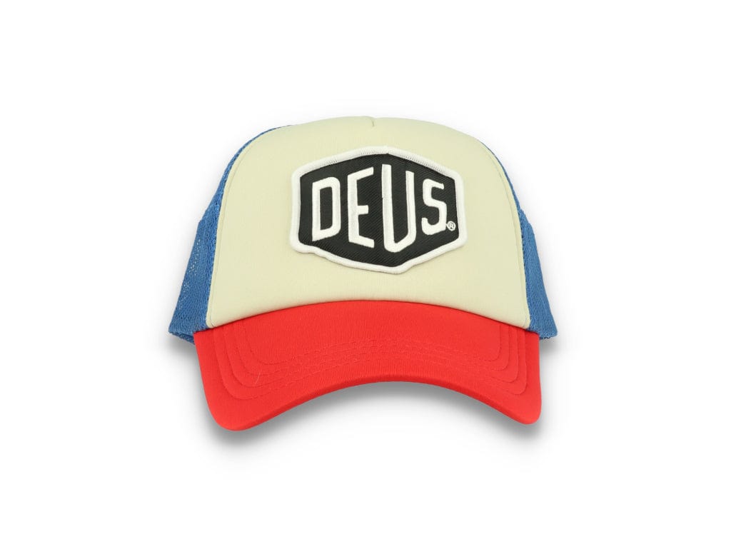 Trucker Cap Deus Ex Machina Baylands Blue/Beige/Red - LOKK