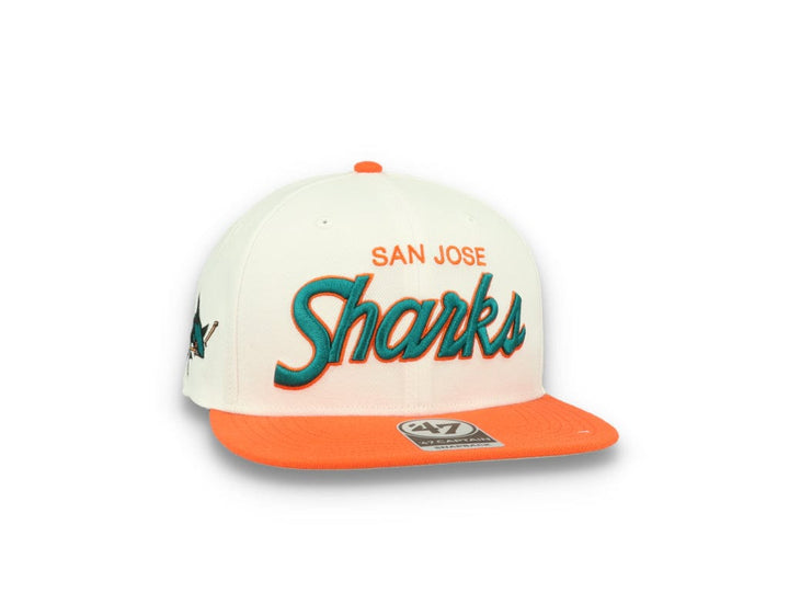 San Jose Sharks NHL Script Side Two Tone 47 Captain White - LOKK