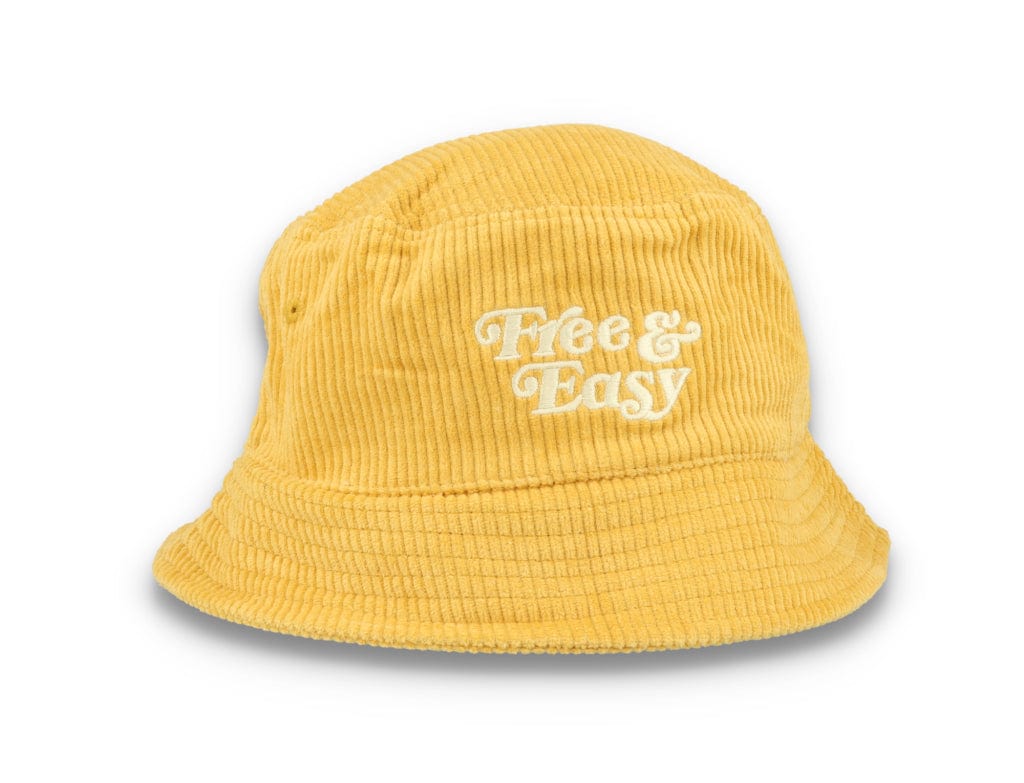 Bucket Hat Gold Free & Easy Don't Trip Fat Corduroy - LOKK