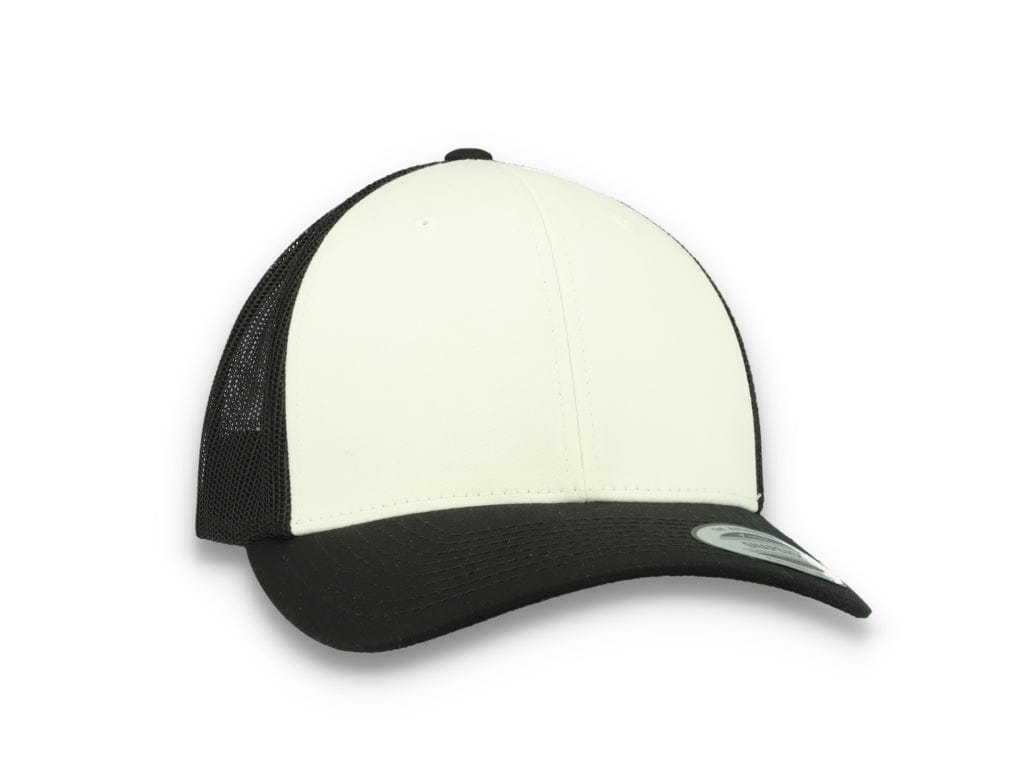 Black/White Trucker Cap White Front/Black Mesh Retro - Yupoong 6606CF - LOKK