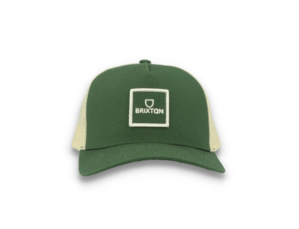 Trucker Cap Alpha Block X C MP Mesh Cap Dark Forest/Off White - LOKK