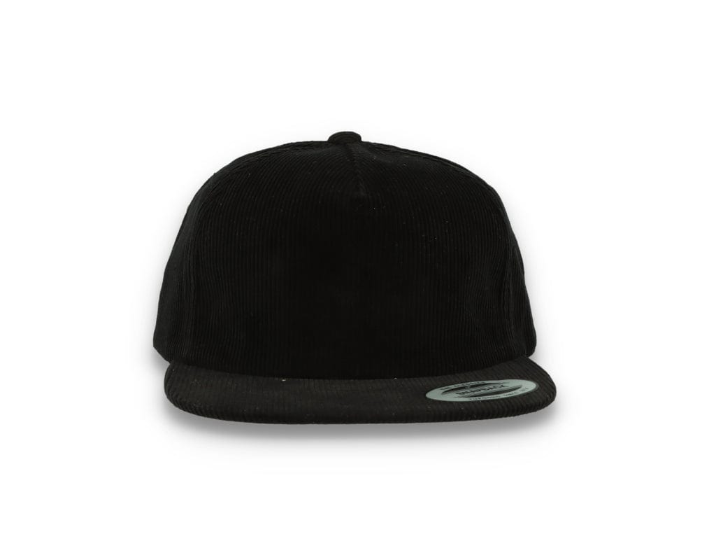 Yupoong 6508 Premium Corduroy Snapback Black - LOKK