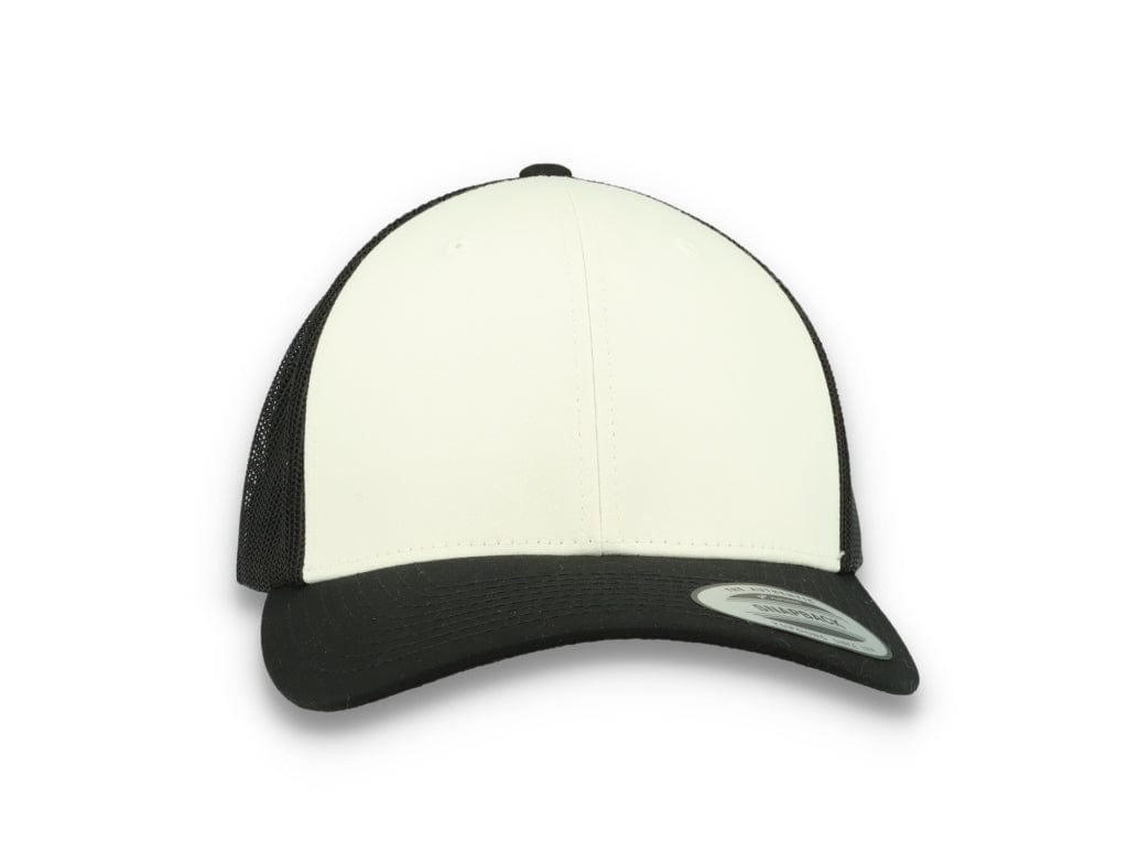 Black/White Trucker Cap White Front/Black Mesh Retro - Yupoong 6606CF - LOKK