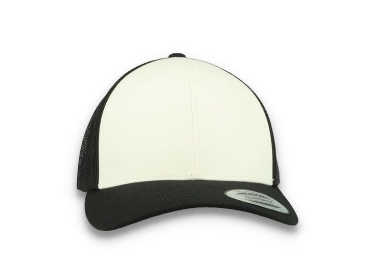 Black/White Trucker Cap White Front/Black Mesh Retro - Yupoong 6606CF - LOKK