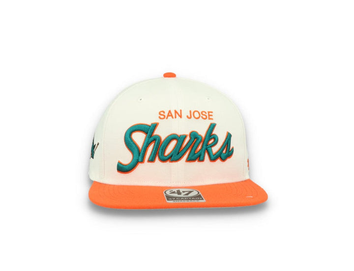 San Jose Sharks NHL Script Side Two Tone 47 Captain White - LOKK