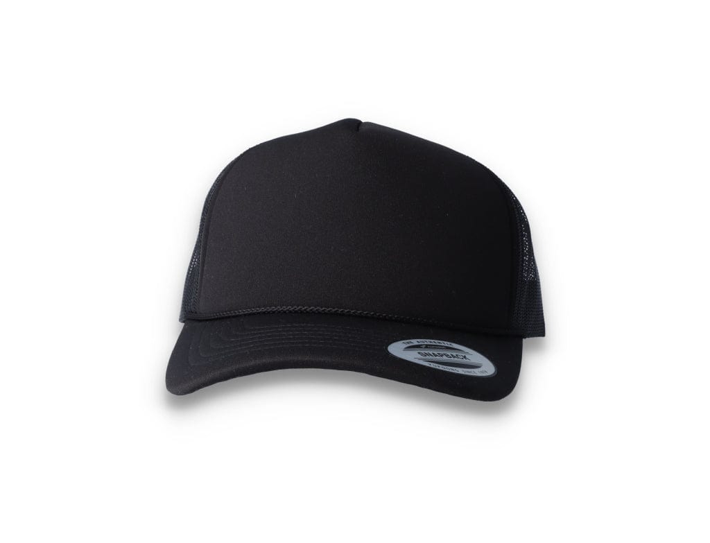 Black Trucker Cap Foam Curved Visor 6005FC - Yupoong - LOKK