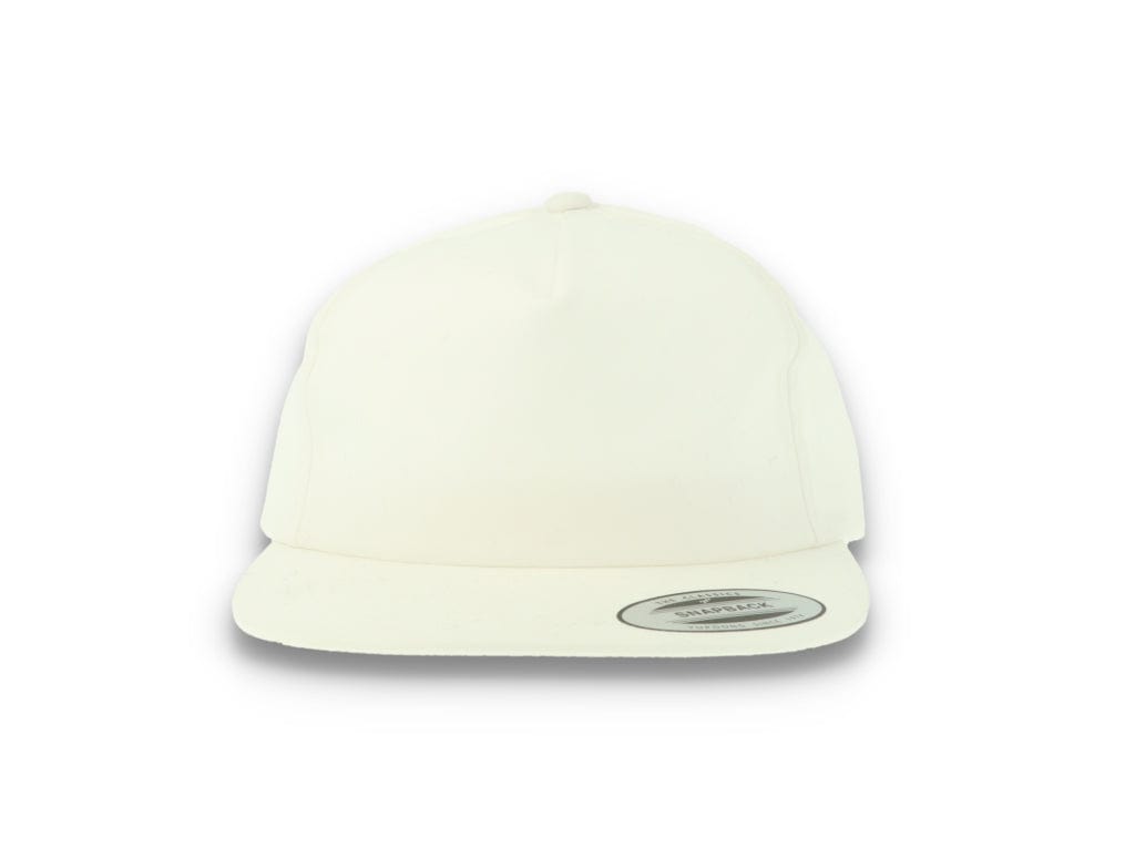 Yupoong 6502 Unstructured 5-Panel Snapback Cap White - LOKK