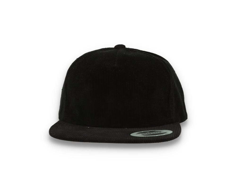 Yupoong 6508 Premium Corduroy Snapback Black - LOKK