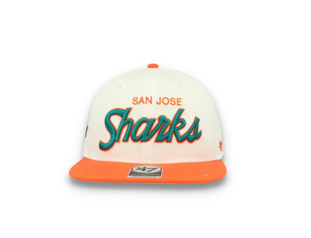 San Jose Sharks NHL Script Side Two Tone 47 Captain White - LOKK