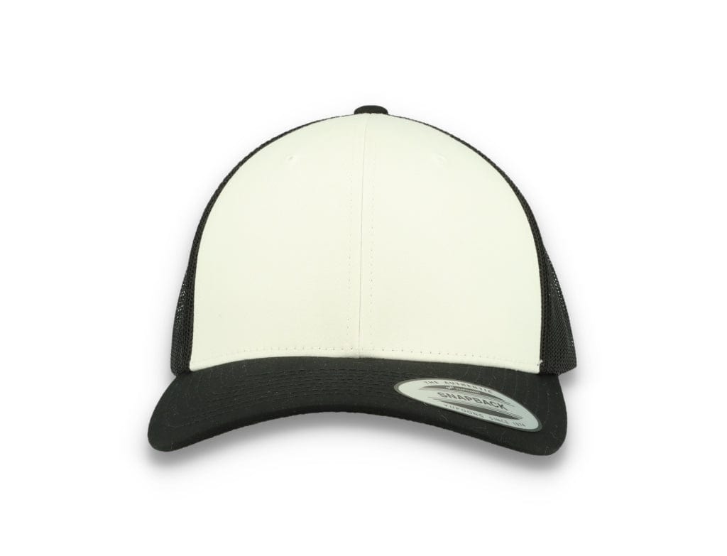 Black/White Trucker Cap White Front/Black Mesh Retro - Yupoong 6606CF - LOKK