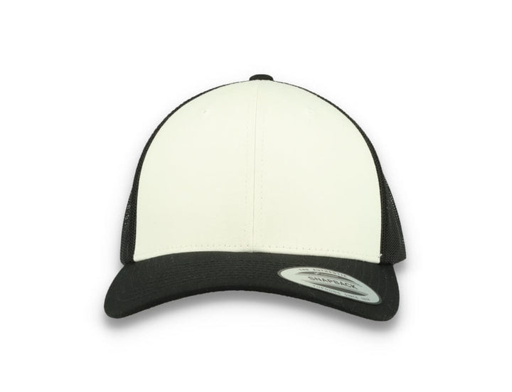 Black/White Trucker Cap White Front/Black Mesh Retro - Yupoong 6606CF - LOKK