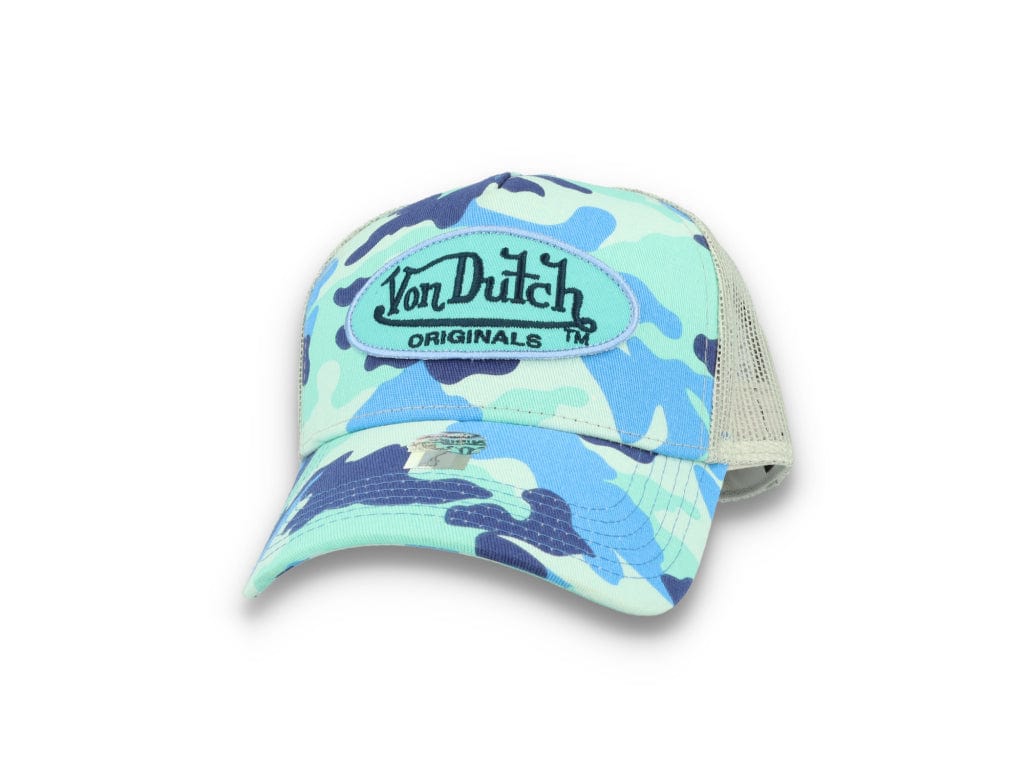 Von Dutch Trucker Cap Austin Cotton Twill Blue Camo - LOKK