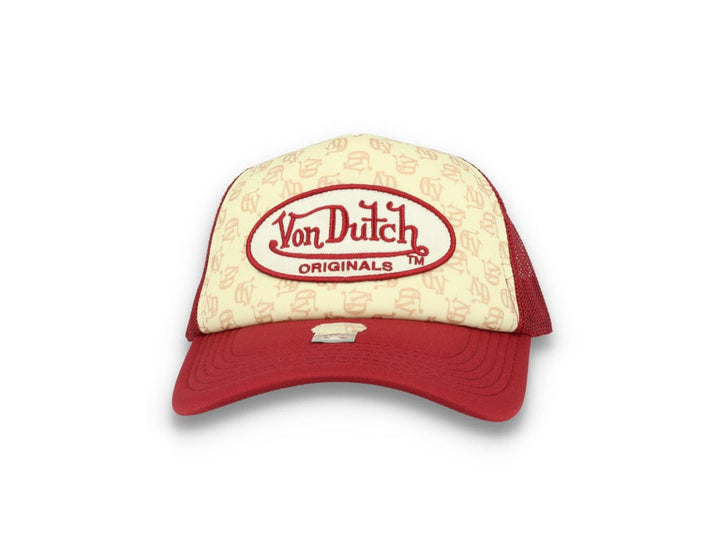 Von Dutch Trucker Cap Tampa Foam All Over Print Red/Blue - LOKK