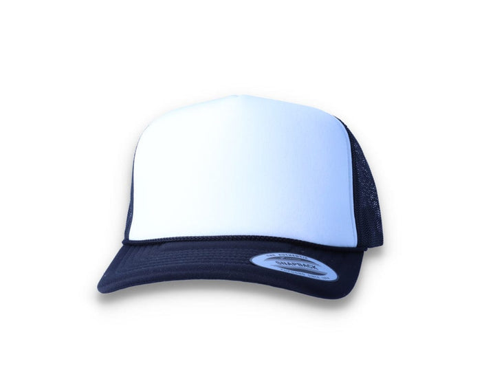 Black/White Trucker Cap Foam Curved Visor 6005FC - Yupoong - LOKK