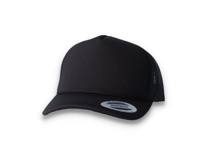 Black Trucker Cap Foam Curved Visor 6005FC - Yupoong - LOKK