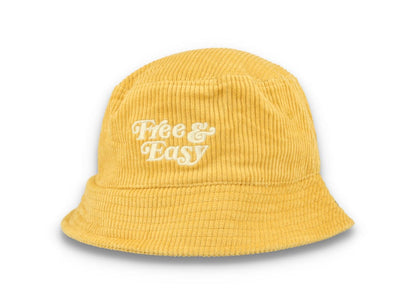 Bucket Hat Gold Free & Easy Don't Trip Fat Corduroy