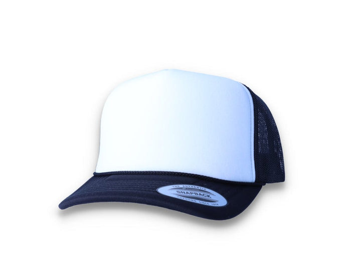 Black/White Trucker Cap Foam Curved Visor 6005FC - Yupoong - LOKK