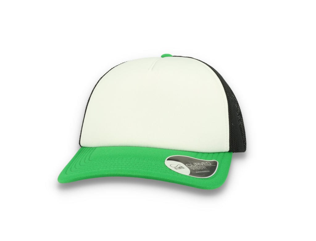 Trucker Cap White/Green/Black Atlantis Rapper Foam - LOKK