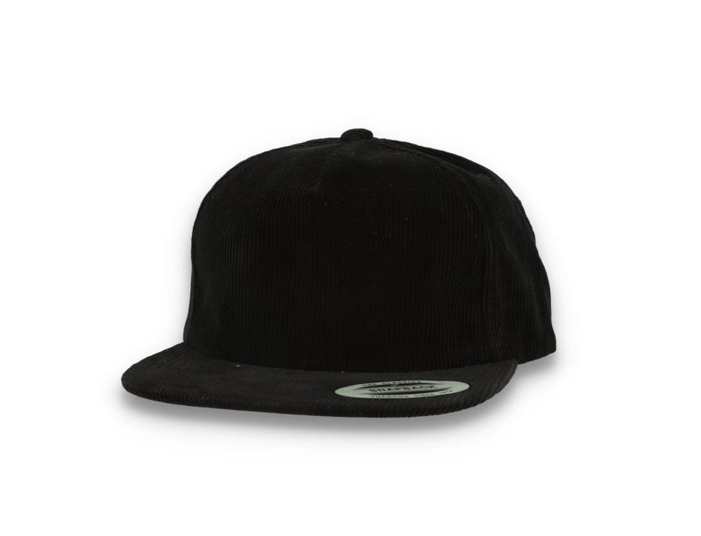 Yupoong 6508 Premium Corduroy Snapback Black - LOKK