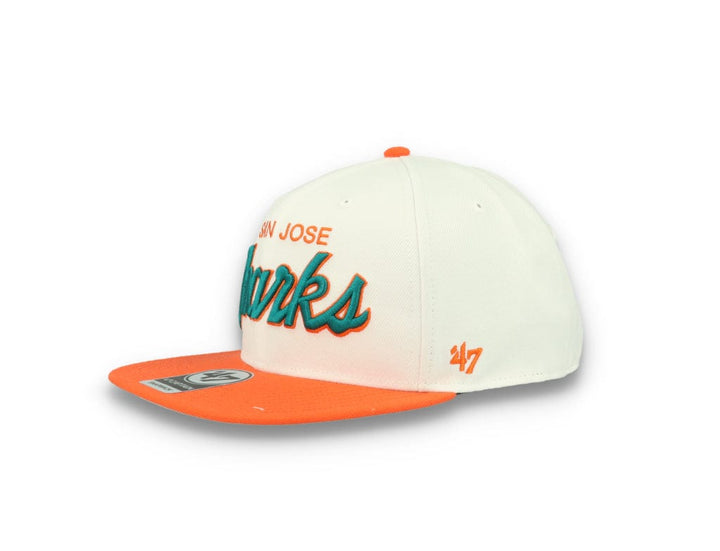 San Jose Sharks NHL Script Side Two Tone 47 Captain White - LOKK