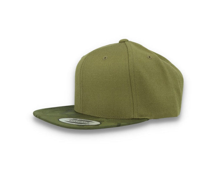 Yupoong Snapback Camo Visor 6089CV Olive Green - LOKK