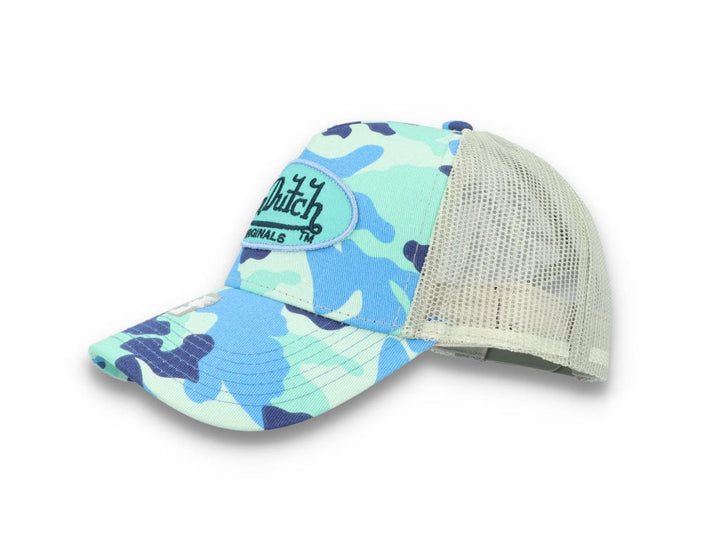 Von Dutch Trucker Cap Austin Cotton Twill Blue Camo - LOKK