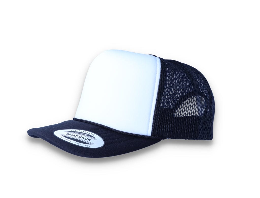 Black/White Trucker Cap Foam Curved Visor 6005FC - Yupoong - LOKK