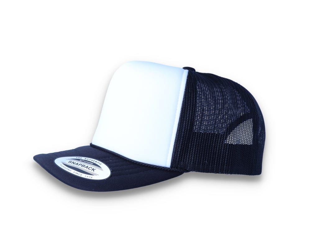Black/White Trucker Cap Foam Curved Visor 6005FC - Yupoong - LOKK