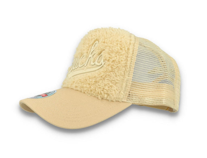 Trucker Cap NBA Sherpa Trucker Milwaukee Bucks Off White - LOKK