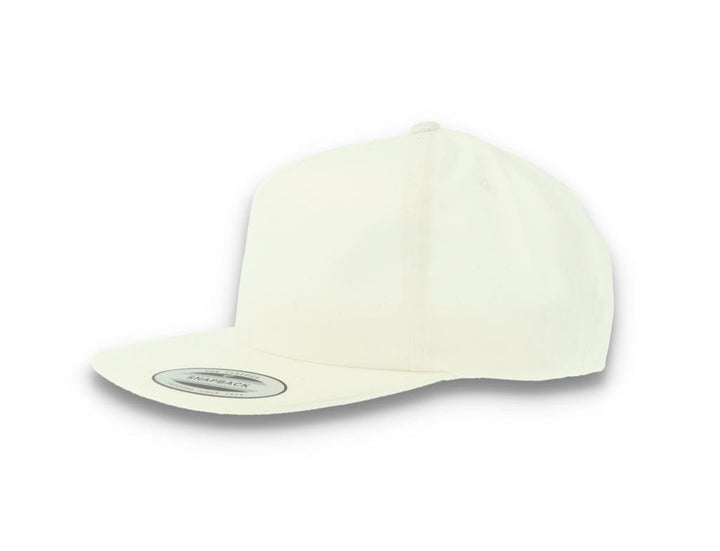 Yupoong 6502 Unstructured 5-Panel Snapback Cap White - LOKK