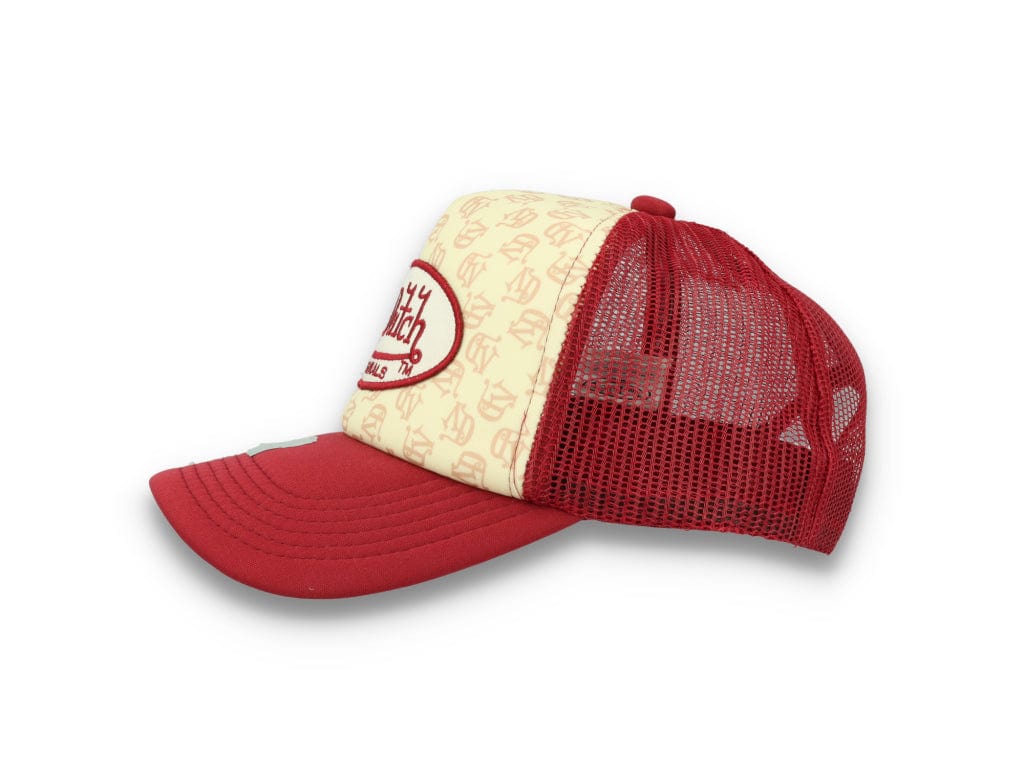 Von Dutch Trucker Cap Tampa Foam All Over Print Red/Blue - LOKK