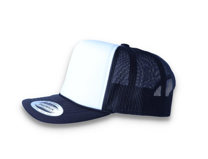 Black/White Trucker Cap Foam Curved Visor 6005FC - Yupoong - LOKK