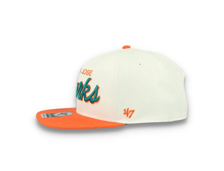San Jose Sharks NHL Script Side Two Tone 47 Captain White - LOKK