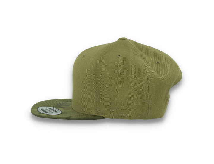 Yupoong Snapback Camo Visor 6089CV Olive Green - LOKK