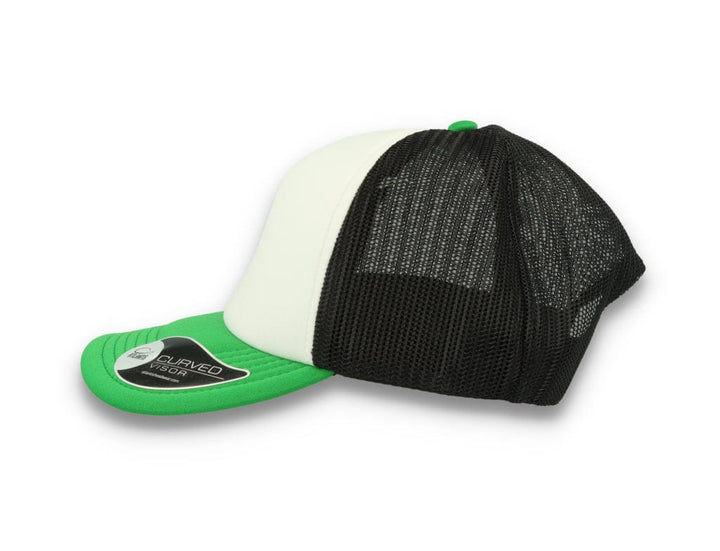 Trucker Cap White/Green/Black Atlantis Rapper Foam - LOKK