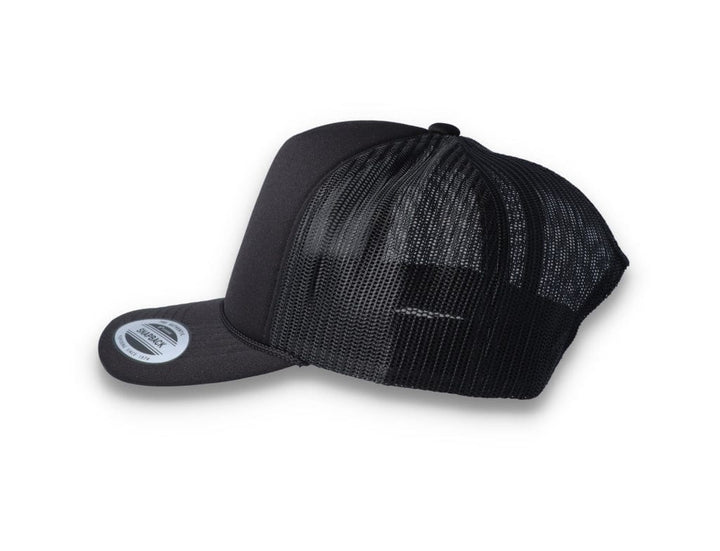 Black Trucker Cap Foam Curved Visor 6005FC - Yupoong - LOKK