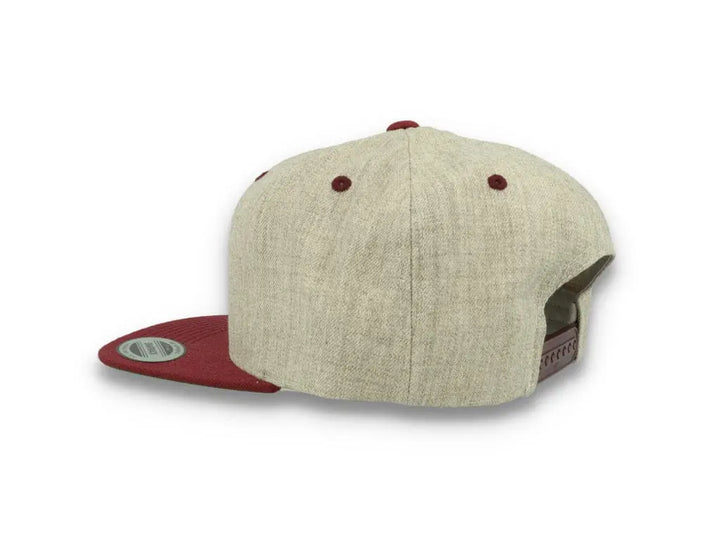 Yupoong Classic Snapback 6089MT Heather Grey/Maroon - LOKK