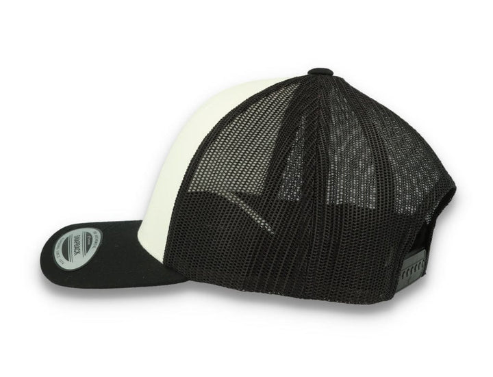 Black/White Trucker Cap White Front/Black Mesh Retro - Yupoong 6606CF - LOKK