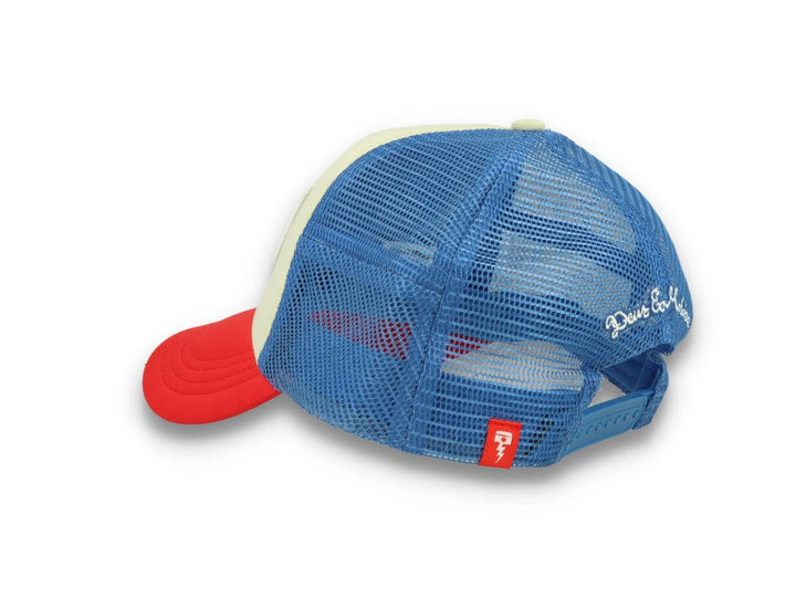 Trucker Cap Deus Ex Machina Baylands Blue/Beige/Red - LOKK