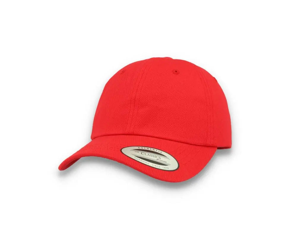 Red Dad Cap Low Profile Cotton Twill - Yupoong 6245CM - LOKK